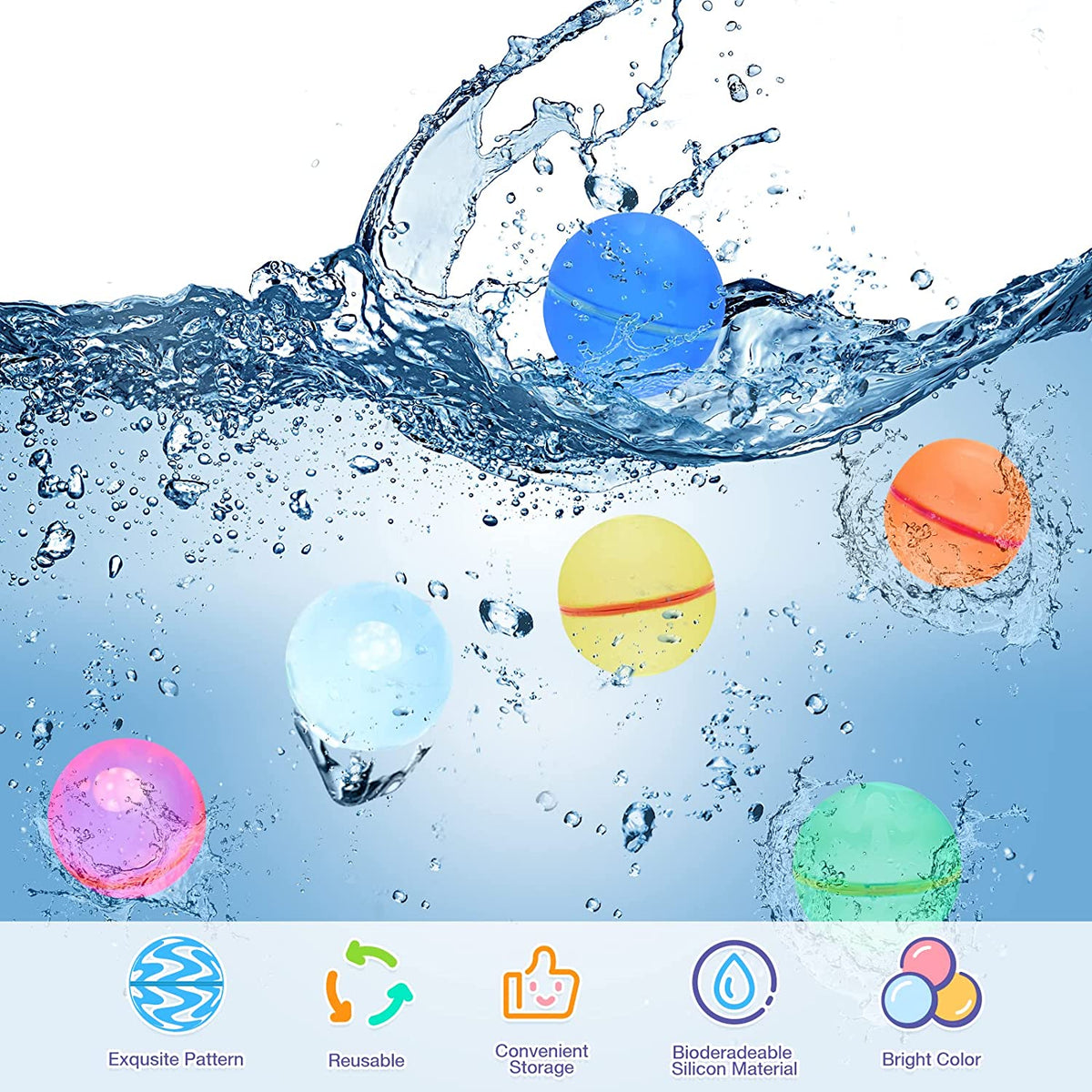 Nuvewave™ Reusable Water Balloons (12 pcs)